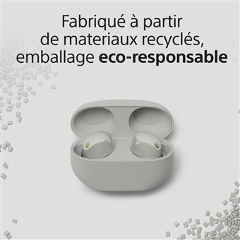 Sony WF-1000XM5 - Écouteurs sans fil avec micro - circum-aural - Bluetooth - Suppresseur de bruit actif