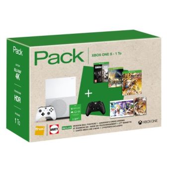 Pack Console Microsoft Xbox One S 1 To + Assassin’s Creed Origins + Rainbow Six : Siege + Dragon Ball Fighter Z - 1