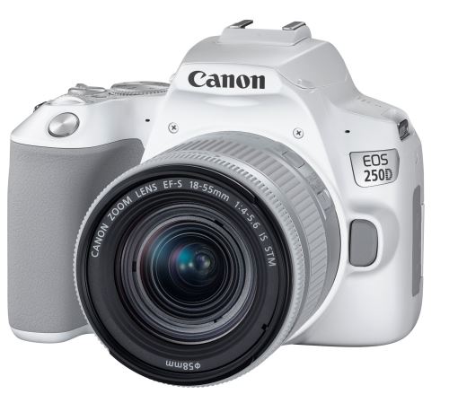 Canon EOS 250D Reflex Behuizing Wit + EF-S 18-55mm f/4-5.6 IS STM Lens