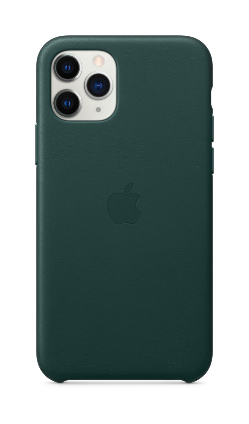 Coque en cuir pour iPhone 11 Pro Vert forêt