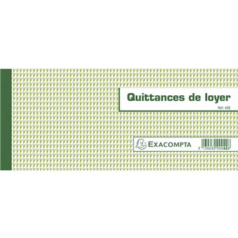 Carnet à souche Exacompta Quittances de loyer 50 feuillets - 1