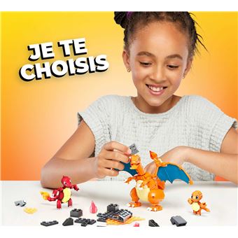 Jeu de construction Mega Construx Pokémon Coffret Évolution Salamèche