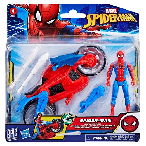 Figurine Spider-Man Marvel Epic World of Action Arachno-moto lance-toile