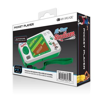 Console rétrogaming My Arcade Pocket Player All-Star Stadium DGUNL-3275 Blanc et Vert