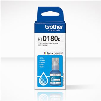 Recharge d'encre Brother BTD180C Cyan - 1