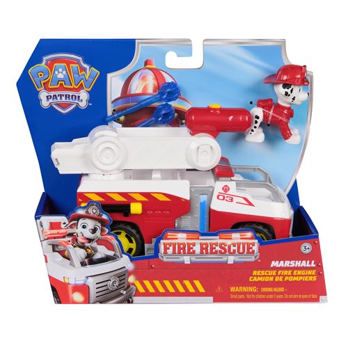 Figurine et véhicule Paw Patrol Pat’Patrouille Fire Rescue Marcus