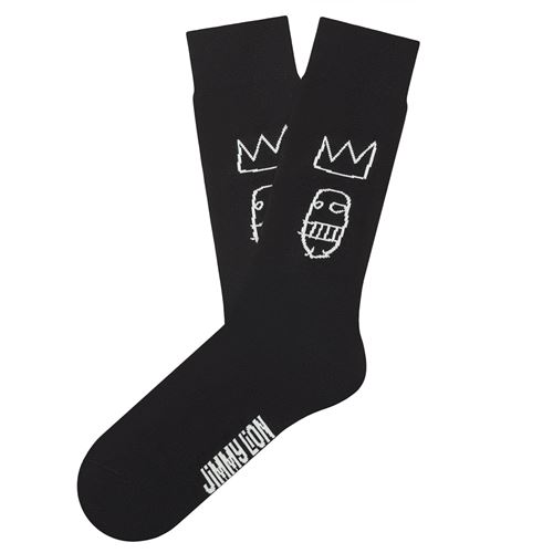 Chaussettes Jimmy Lion Basquiat Sugar Ray Robinson Taille L Noir