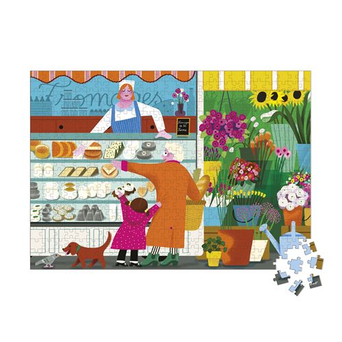 Janod Puzzle 500 pièces Marché Papier/Bois - Image 2
