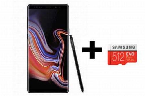 Pack Smartphone Samsung Galaxy Note9 Double SIM 512 Go Noir + Carte mémoire MicroSD 512 Go