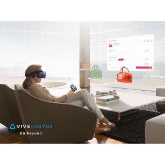 HTC VIVE Cosmos - Casque VR avec Manettes, Tracking et Écouteurs