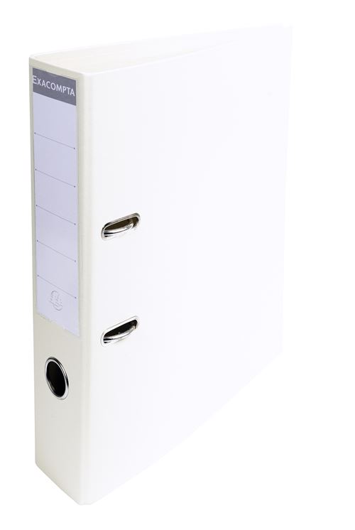 EXACOMPTA Lot de 3 Classeurs &agrave; levier PVC Premium dos de 70mm blanc