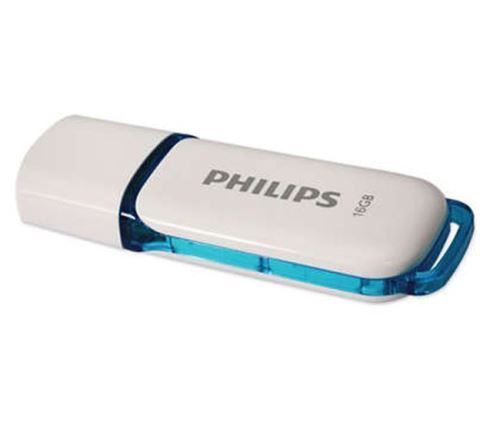 Clé USB Philips Snow 2.0 16 Go Blanc et Bleu
