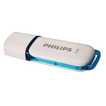 Clé USB Philips Snow 2.0 16 Go Blanc et Bleu - 1