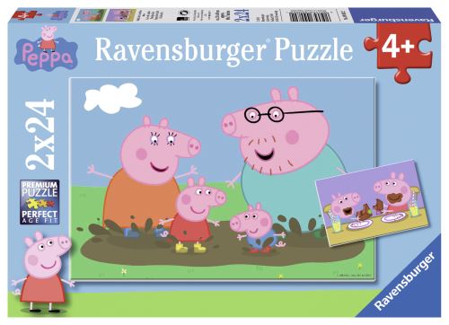 Puzzles 2x24 pièces Ravensburger La vie de famille Peppa Pig