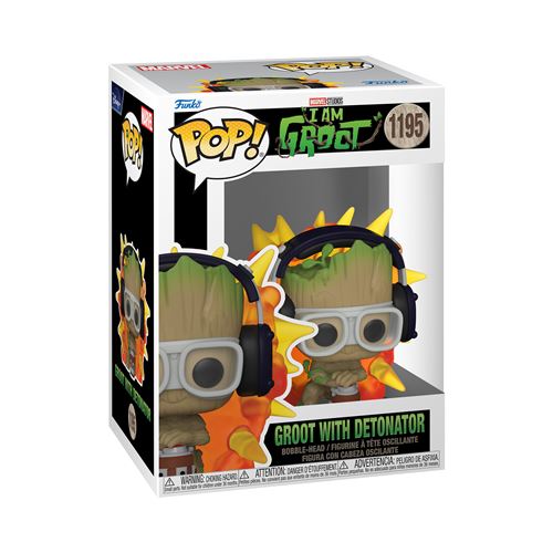 Funko Unisex Vert Figurine De Collection En Vinyle Je S'appelle Groot Pop! Groot W/ Detonator - Image 6