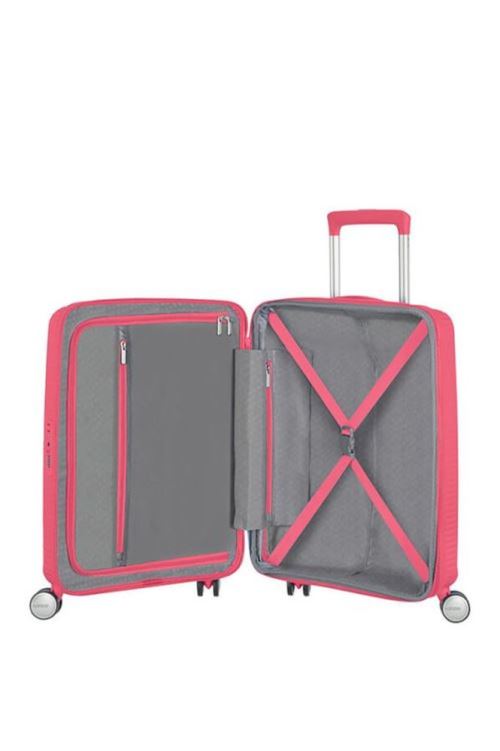 Valise American Tourister Soundbox 4 roues Extensible 55 cm Rose Valise Equipements de sport fnac