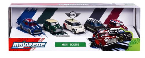 Majorette C Cadeau 5 Véhicules Mini - 2 exclusifs - Portes ouvrantes phares translucides - Échelle 1/64 - Dès 3 ans