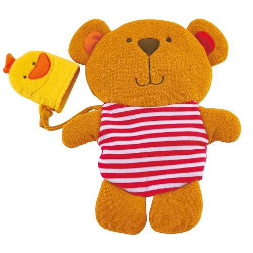 HAPE SET DE GANTS DE BAIN TEDDY ET LE CA