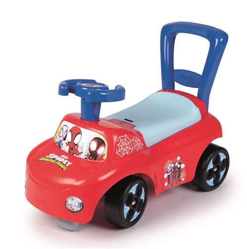 Porteur b&eacute;b&eacute; Smoby auto ergonomique aux couleurs de Spidey