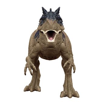 Figurine Jurassic World Rajasaurus 33 Cm – Articulée, Rugissement, Attaque Mâchoire – Code ADN Pour Réalité Augmentée