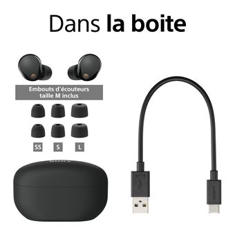 Sony WF-1000XM5 - Écouteurs sans fil avec micro - circum-aural - Bluetooth - Suppresseur de bruit actif