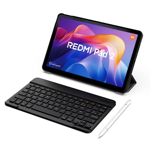 Pack Tablette tactile Xiaomi Redmi Pad 2 11 Wifi 128 Go Gris + Etui + Stylet ECHO + Clavier