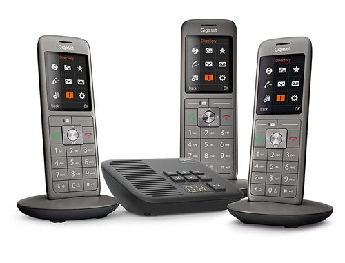 Téléphone Fixe Sans Fil GIGASET CL660A Trio – Répondeur, Écran Rétroéclairé, 400 Contacts