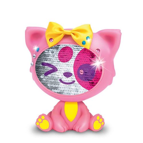 Figurine Les Zequins Animal Chat Shimmy 14 cm Rose