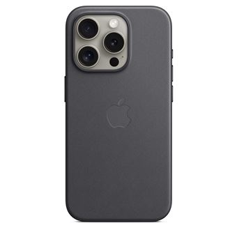 Coque en tissage fin avec MagSafe pour iPhone 15 Pro Noir