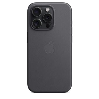 Coque en tissage fin avec MagSafe pour iPhone 15 Pro Noir