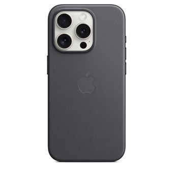 Coque en tissage fin avec MagSafe pour iPhone 15 Pro Noir