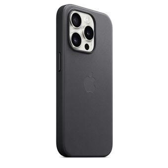 Coque en tissage fin avec MagSafe pour iPhone 15 Pro Noir