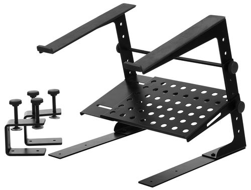 Pronomic LS-210 Support d'Ordinateur Portable Deluxe avec pinces
