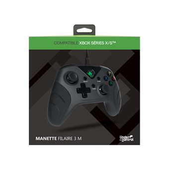 Manette filaire Under Control pour Xbox Series XS Noir