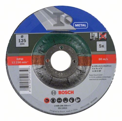 Abrasif pour Ponceuse Bosch Accessoires - Disque 125 X 2,5 Acier Deporte
