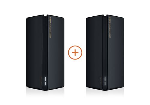 Pack 2 routeurs Wifi Bi-bande Xiaomi Mesh System AX3000 Noir