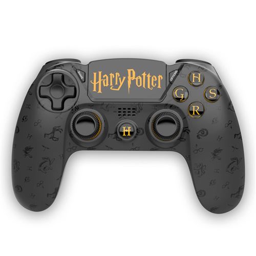 Harry Potter - Manette Sans Fil PS4 - Prise Jack - Boutons Lumineux - Noir