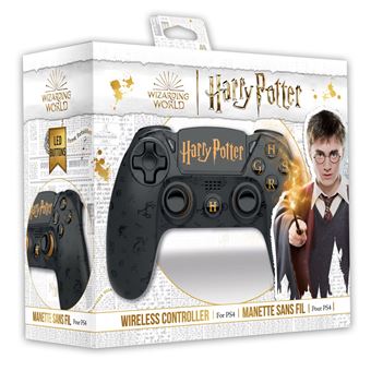 Harry Potter - Manette Sans Fil PS4 - Prise Jack - Boutons Lumineux - Noir