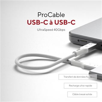 Câble téléphone portable USB-C Lnq USB4 PRO 3 m Gris