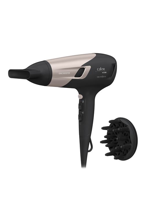 Sèche-Cheveux Calor Booster Ionique Studio Dry Glow Cv5831C0 Noir Or