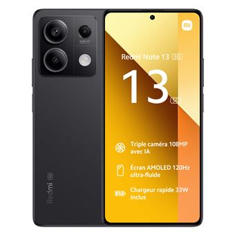 Smartphone Xiaomi Redmi Note 13 5G 6.67" Double SIM 256 Go Noir - 1
