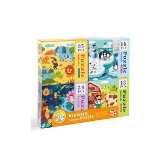 Coffret Puzzles Mideer Animaux Débutants