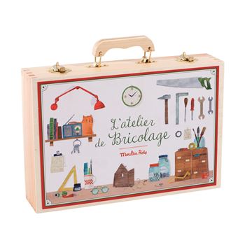 Grande valise bricolage Moulin Roty 14 outils Jouets d'hier