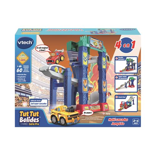 Acheter Circuit et véhicule Vtech Tut Tut Bolides Série Pro Multi cascades Jump & Go 4 en 1 avec Jad Super cascades État correct - 38,05 € Circuit et véhicule Vtech Tut Tut Bolides Série Pro Multi cascades Jump & Go 4 en 1 avec Jad Super cascades État correct - VTech reconditionné disponible sur Fnac