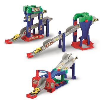 Circuit et véhicule Vtech Tut Tut Bolides Série Pro Multi cascades Jump & Go 4 en 1 avec Jad Super cascades