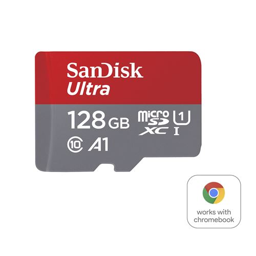 SanDisk Carte Mémoire microSDXC Ultra 128 Go Vitesse de Lecture Allant jusquà 120MB/S homologuée A1 Adaptateur SD U1 Classe 10 