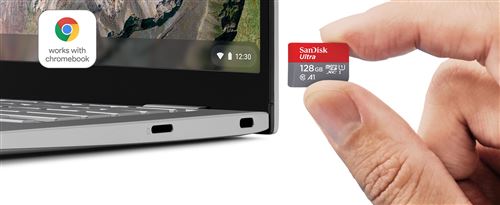 SanDisk Ultra microSDXC 128 Go + adaptateur SD - Carte mémoire