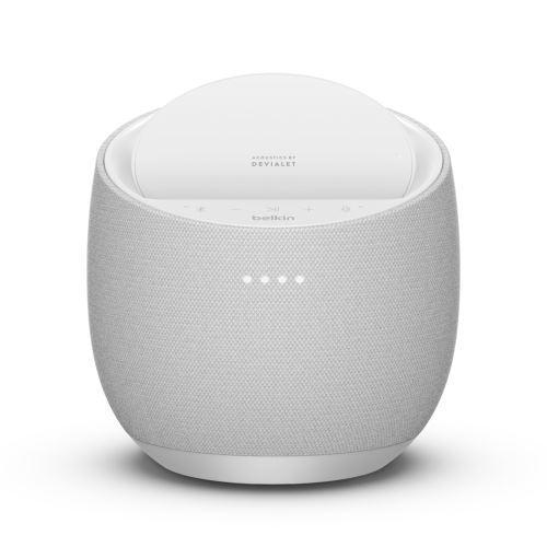 Enceinte Hi-Fi connectée Belkin Soundform Elite avec chargeur à induction Blanc
