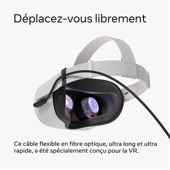 Cable Oculus Link pour casque VR Quest 2 et Quest 5 m Noir - Accessoire  réalité virtuelle à la Fnac