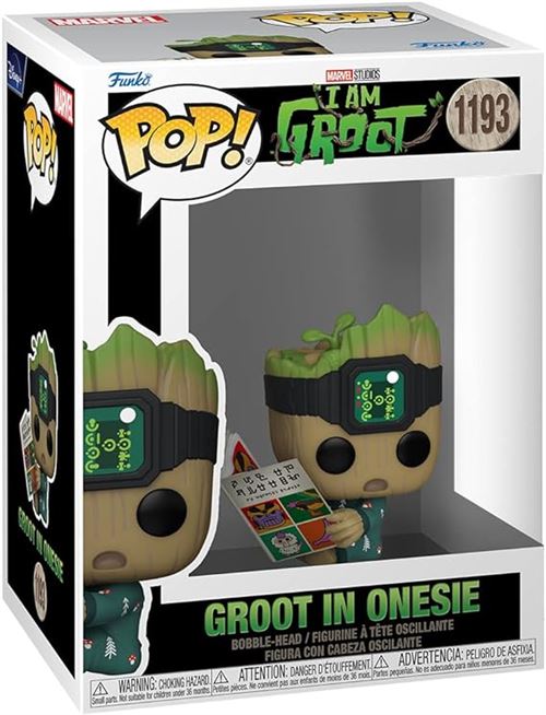 Funko Vert Figurine De Collection En Vinyle Je S'appelle Groot Pop! Groot Pjs W/Book - Image 7